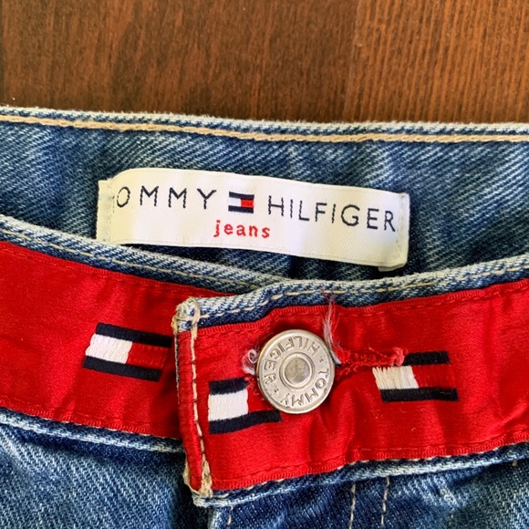 Tommy Hilfiger Red Waistband Logo Jeans 1990’s - Picture 5 of 6